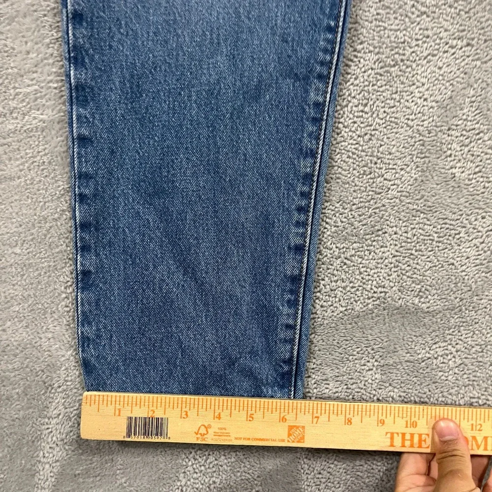Levis Premium Jeans Womens 27x28 Wedgie Straight Blue‎ Button Fly Big E Y2K